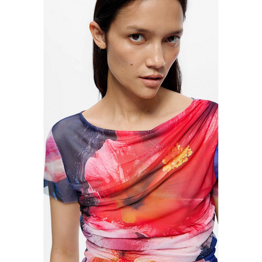 Desigual Top à Manches Courtes Imprimé Floral  