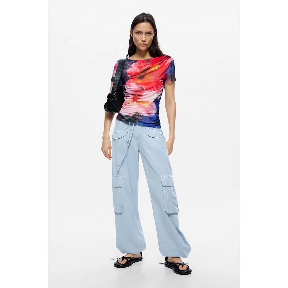 Desigual Top à Manches Courtes Imprimé Floral  