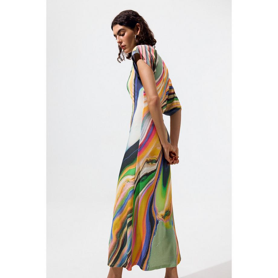 Desigual Robe Midi Rayée  