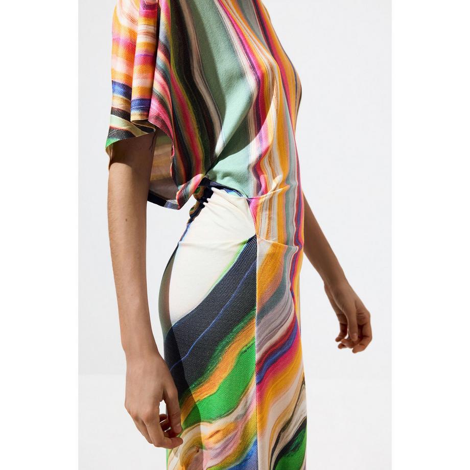 Desigual Robe Midi Rayée  