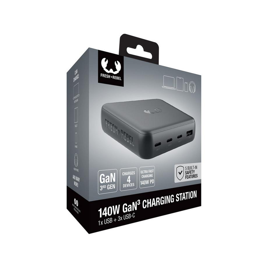 FRESH'N REBEL 140W PD Desktop Charging Station USB-A + 3x USB-C USB Charger 