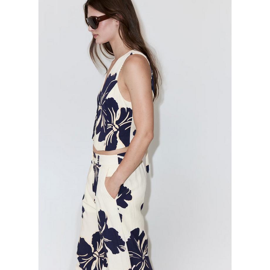 MANGO DOTTER Blumenprint Weste  