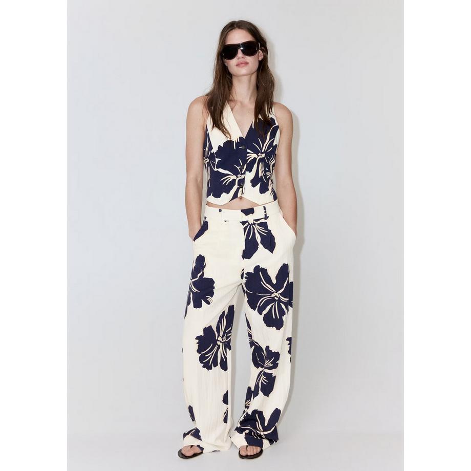 MANGO DOTTER Blumenprint Weste  