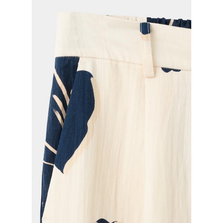 MANGO DOTTER Pantalon à imprimé floral coupe large  