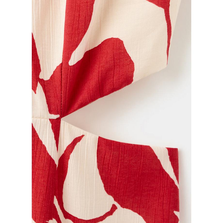 MANGO OLIMPIO Robe longue à découpes imprimé floral  