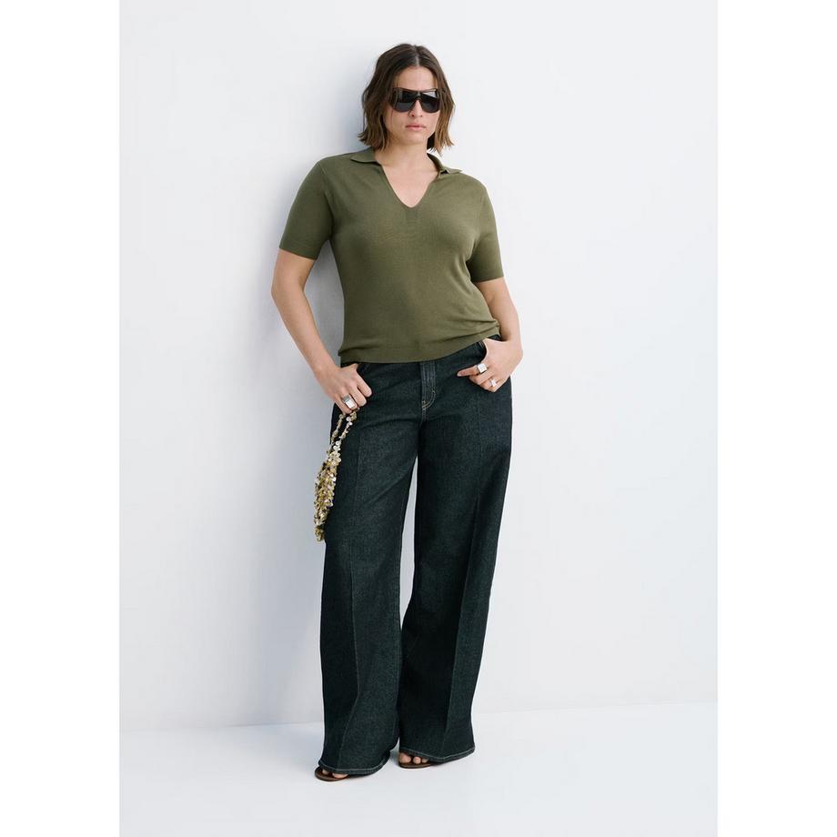 MANGO BASIBER Pull Polo Manches Courtes  