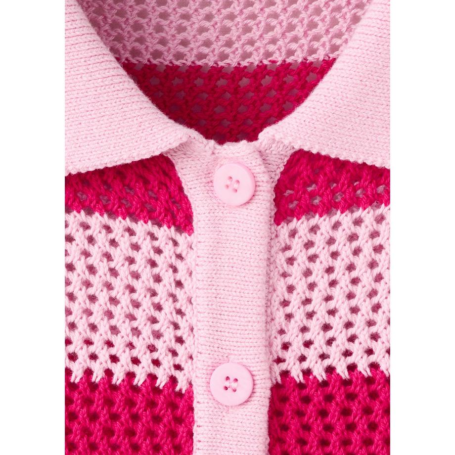 MANGO BABILON Cardigan Rayé Manches Courtes  