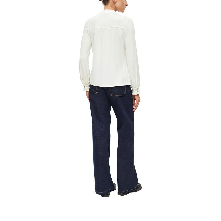 S. Oliver Black Label T-shirt con bottoni e volant  
