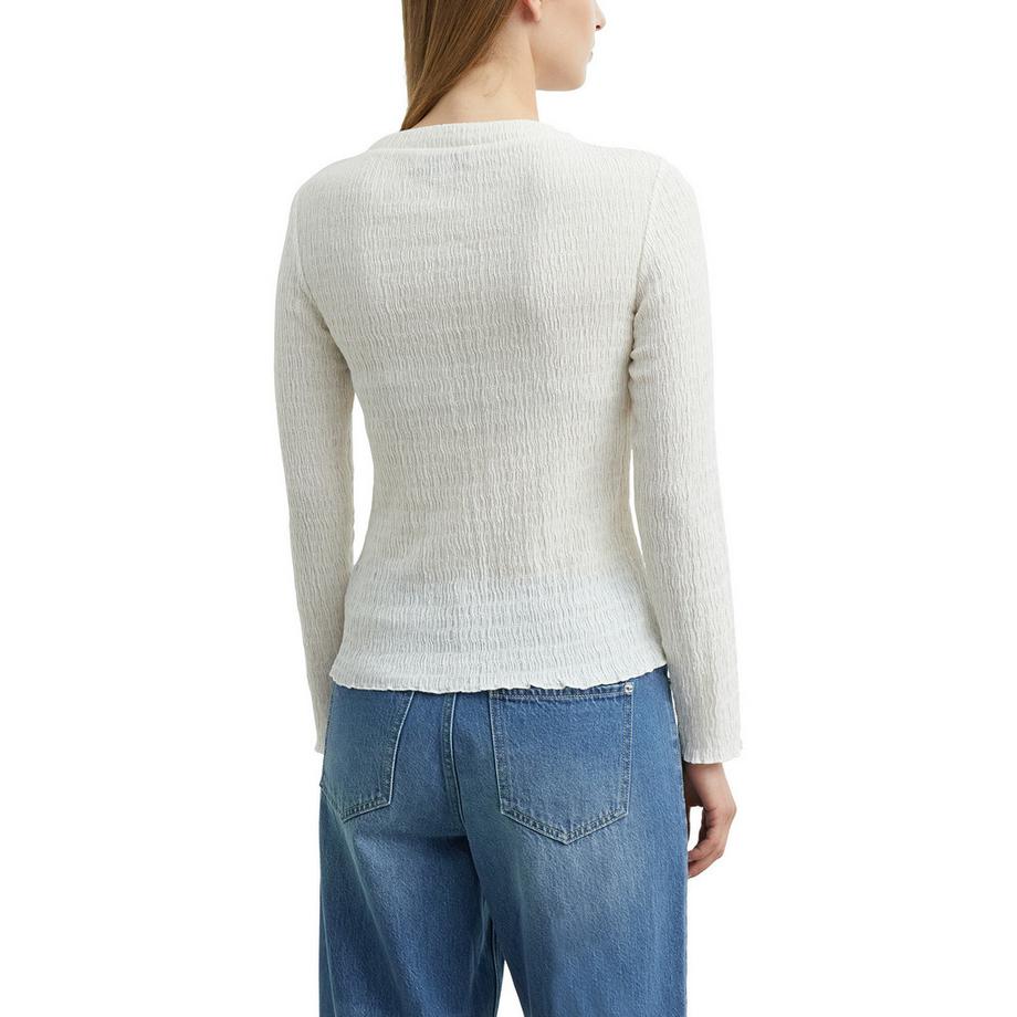 Comma T-shirt à manches longues avec texture smock  