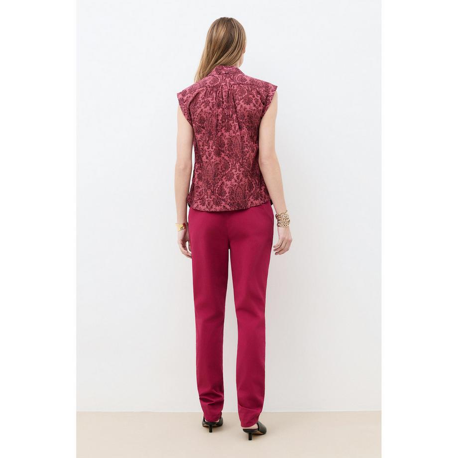 Caroll Chemisier sans manches à motif cachemire  