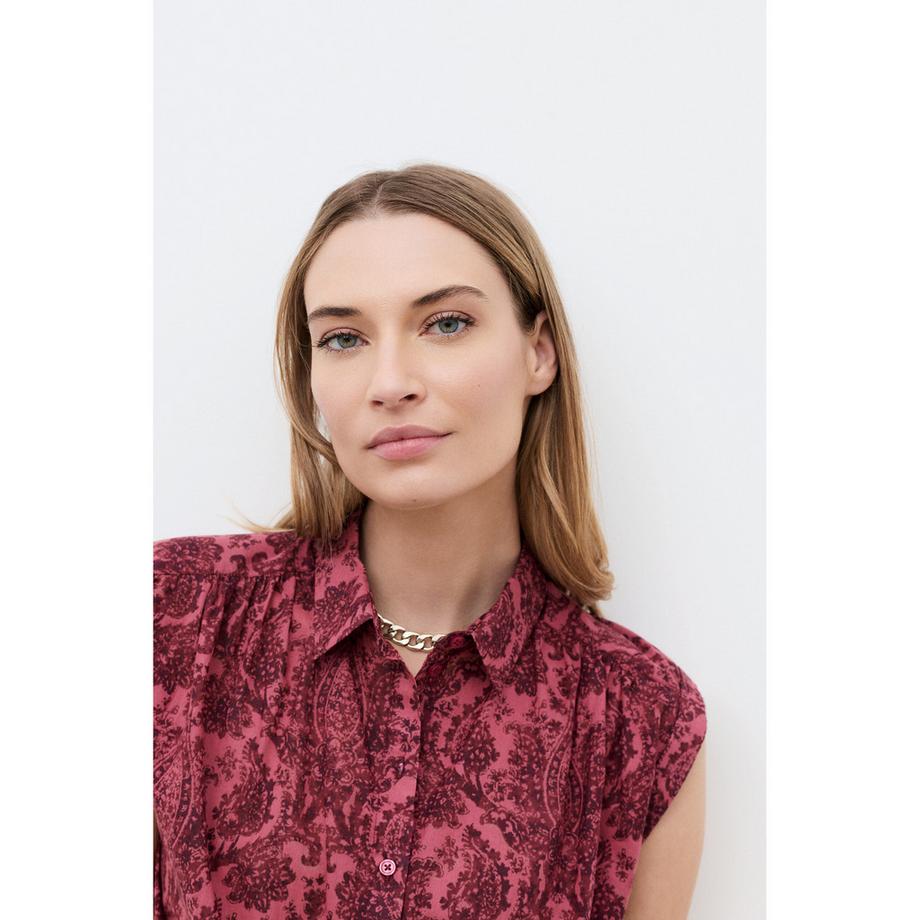 Caroll Chemisier sans manches à motif cachemire  