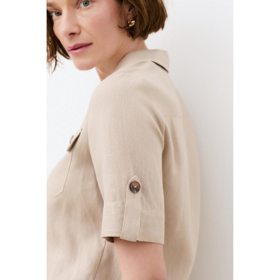 Caroll Chemise lin manches courtes  