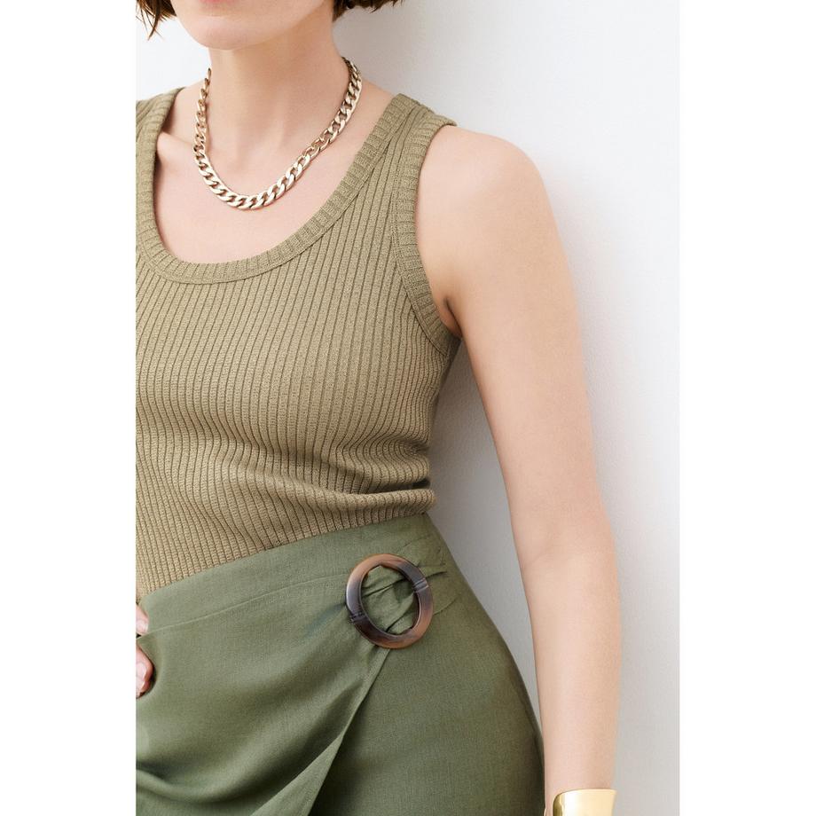 Caroll Jupe Midi en Lin  