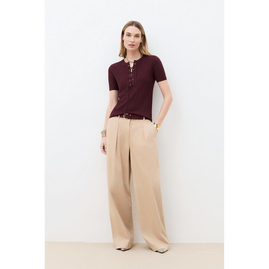 Caroll Pull Col V Manches Courtes  