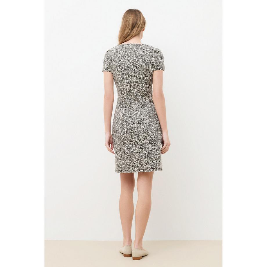 Caroll Robe Courte Manches Courtes Col V  