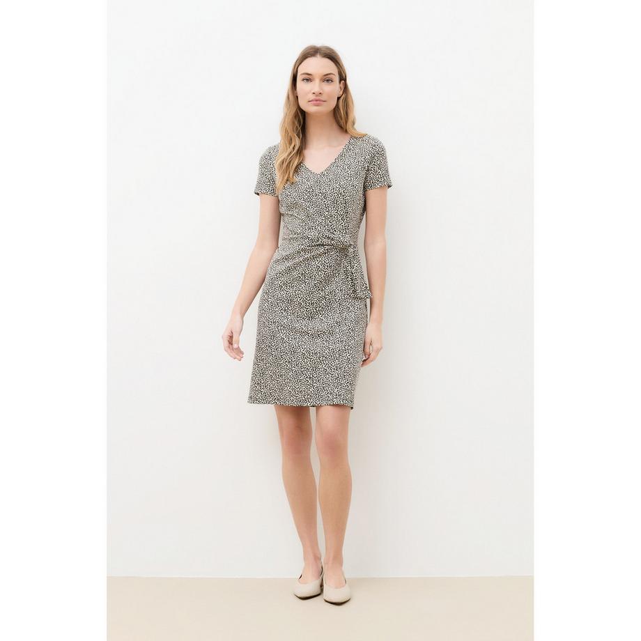 Caroll Robe Courte Manches Courtes Col V  