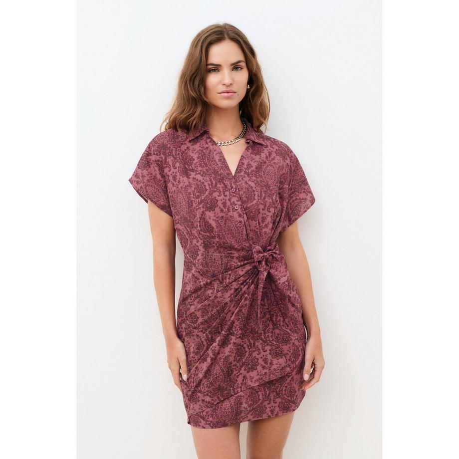 Robe tunique, manches courtes