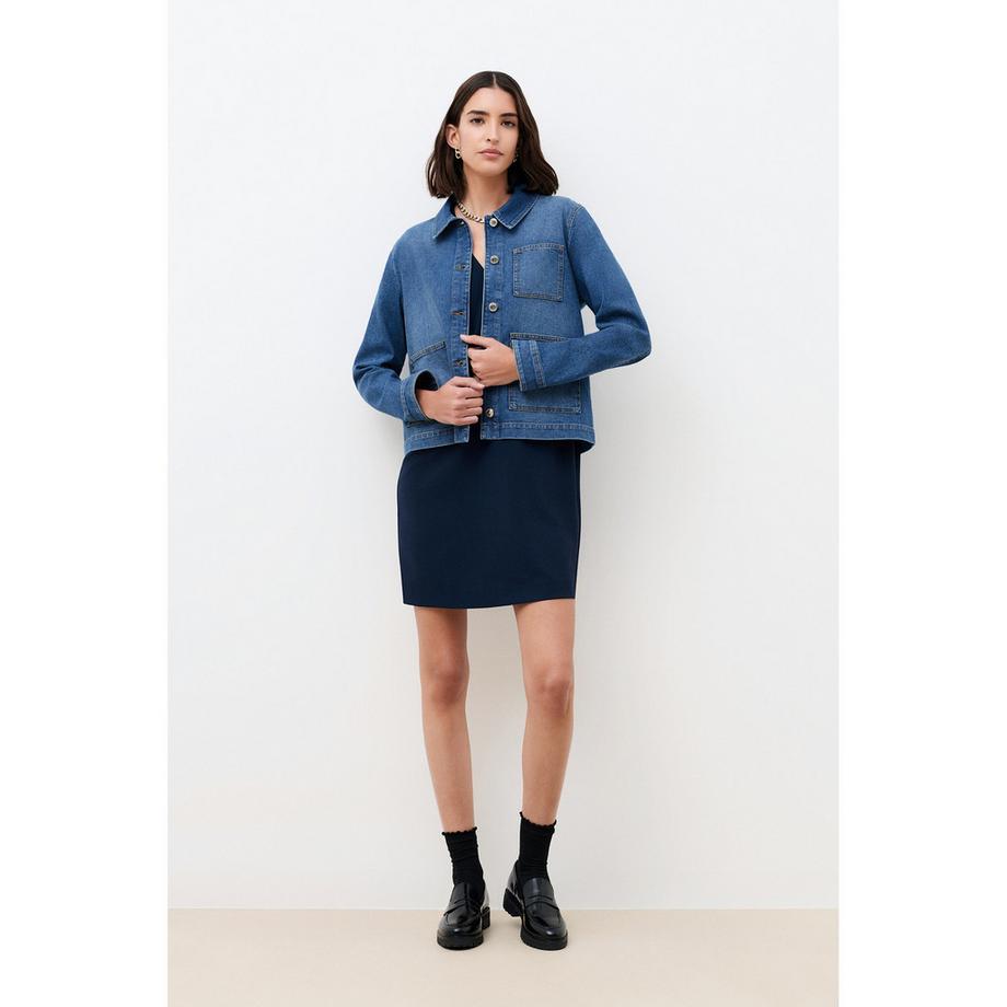 Veste en jeans avec boutons