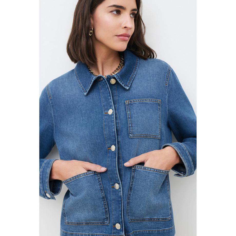 Caroll  Veste en jeans avec boutons 