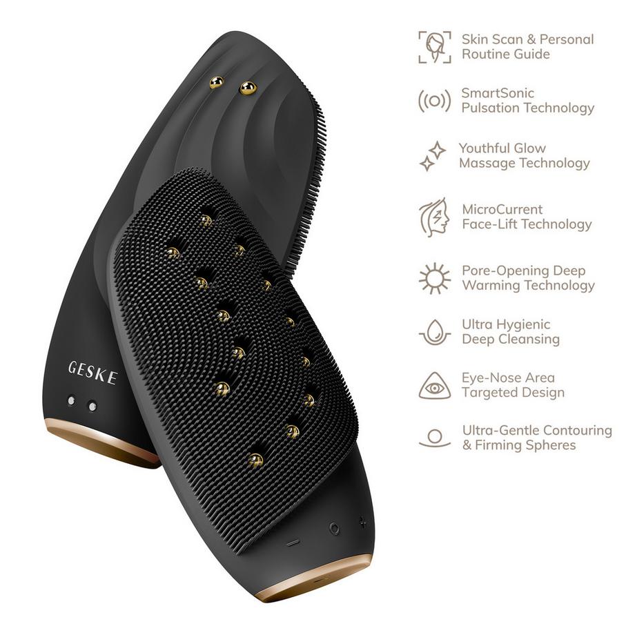 GESKE  Sonic Thermo Facial Brush & Face Lifter | 8 in 1 