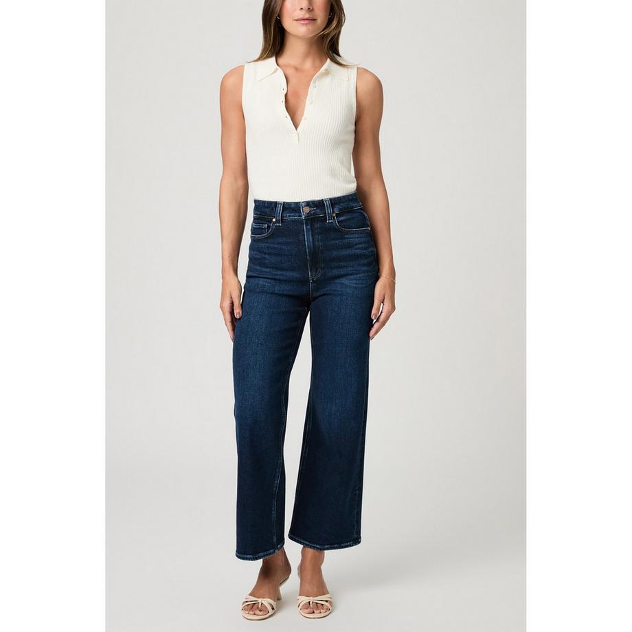PAIGE Jeans taille haute jambe large  