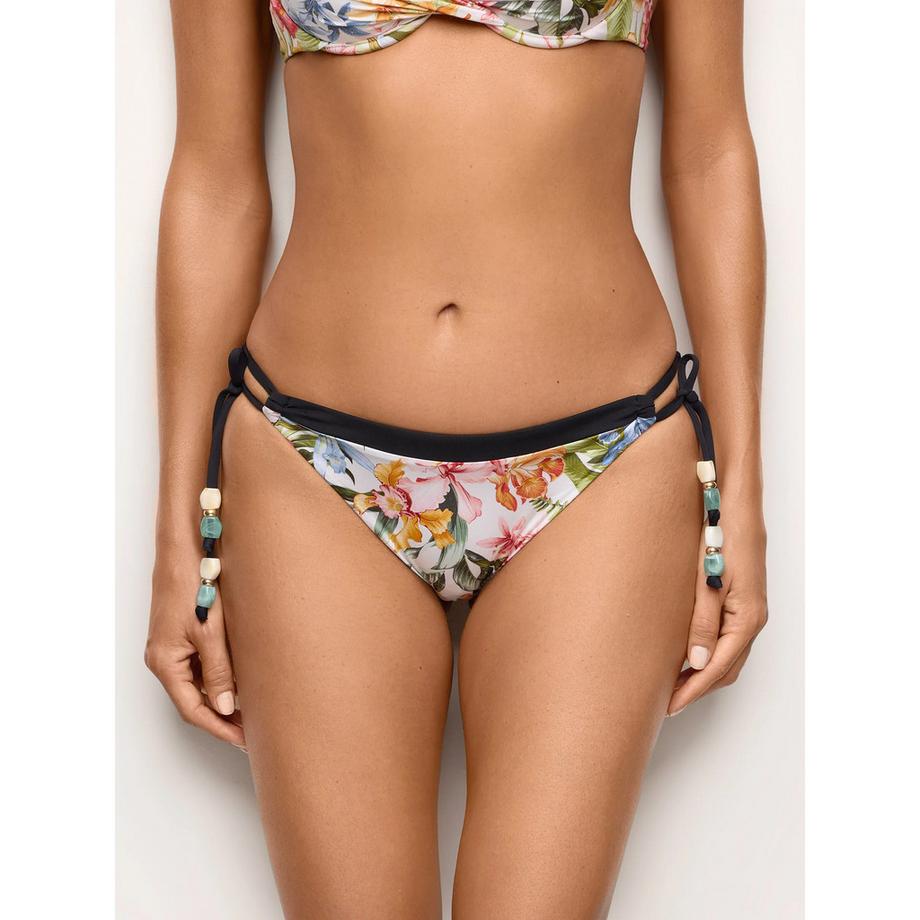 Yamamay Slip bikini con stampa floreale e laccetti laterali  