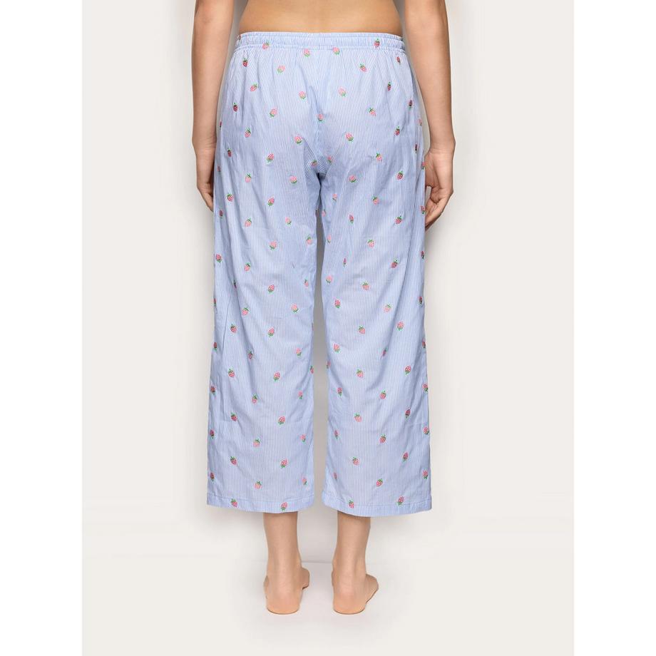 Yamamay Gestreifte Lounge Hose mit Erdbeerprint  