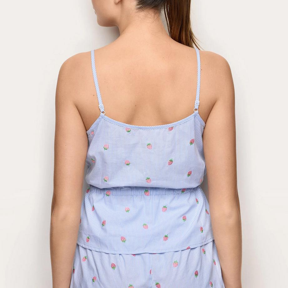 Yamamay Gestreiftes Erdbeer Print Cami Top  