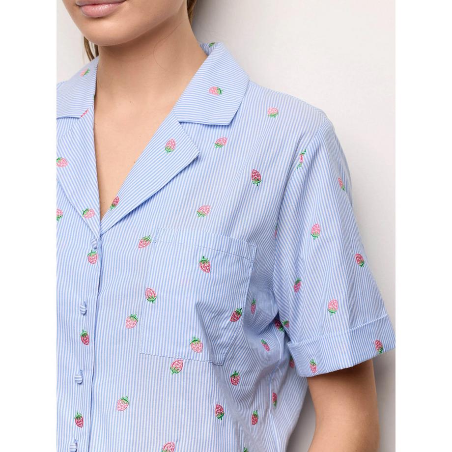 Yamamay Kurzarm Shirt mit Erdbeerdruck  