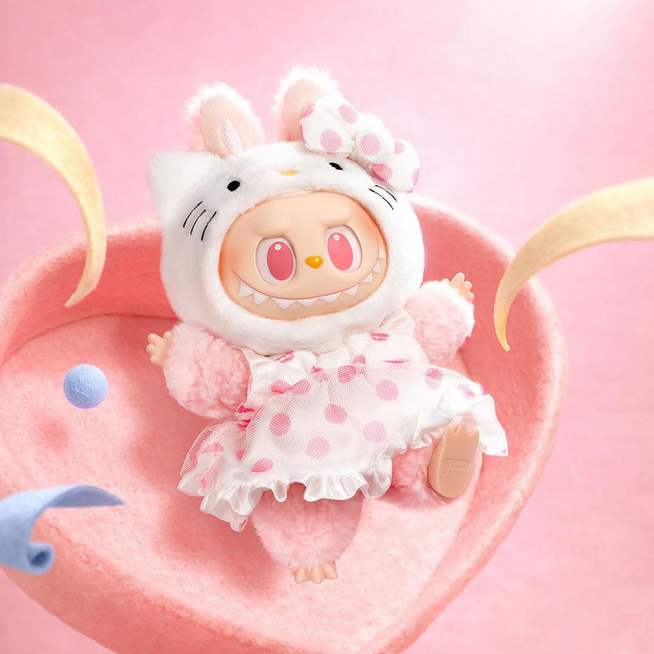 Popmart Beauty Labubu The Monsters × Hello Kitty Keychain Série Coffret Surprise  