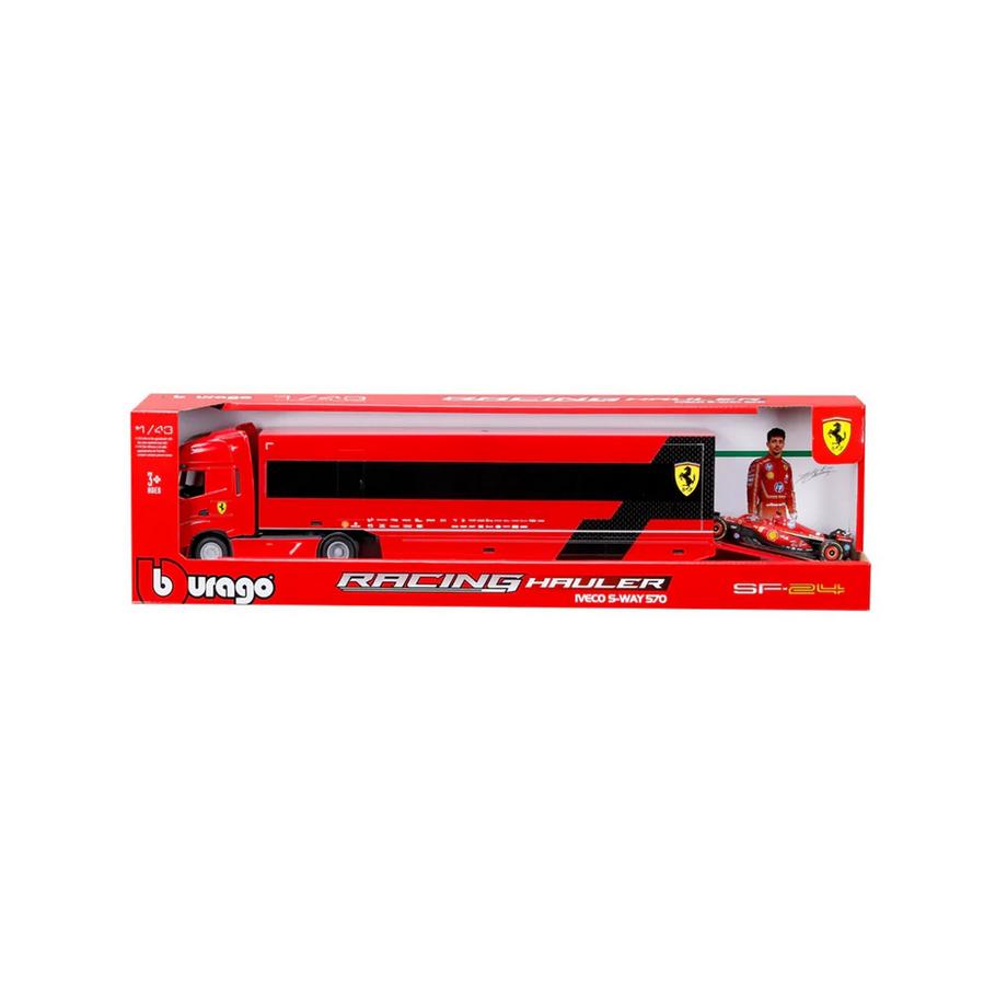 bburago  Transporteur Ferrari Iveco S-Way avec Ferrari SF-23 