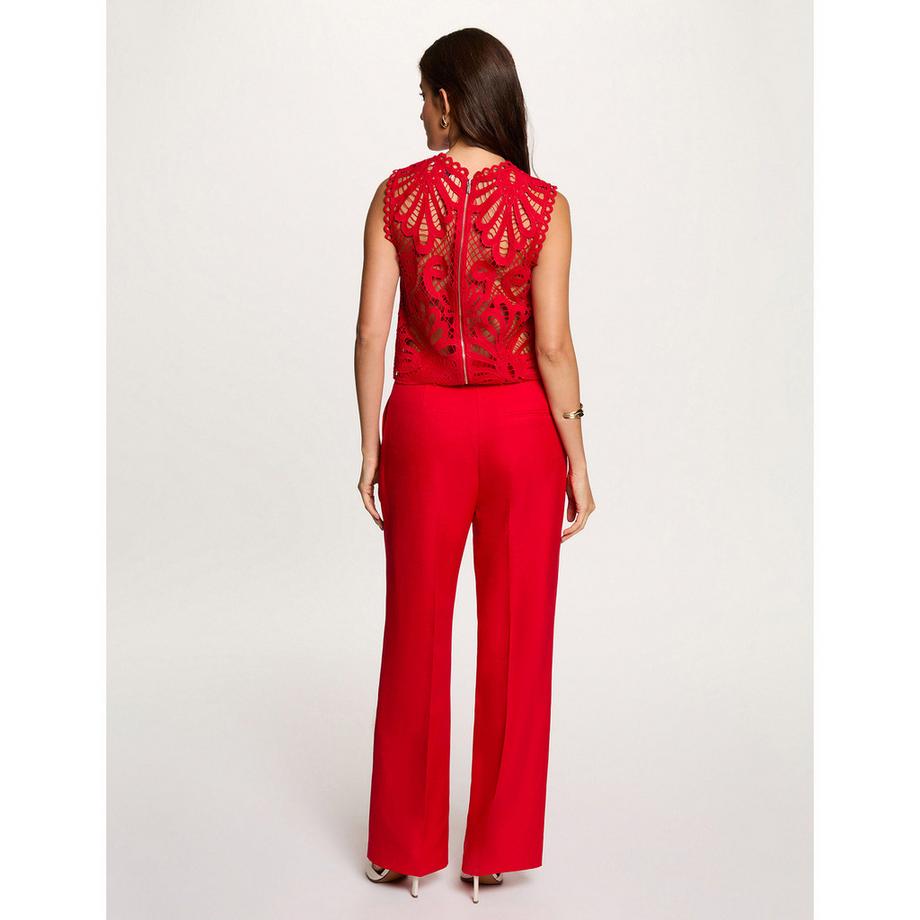 MORGAN Top in Pizzo senza Maniche  