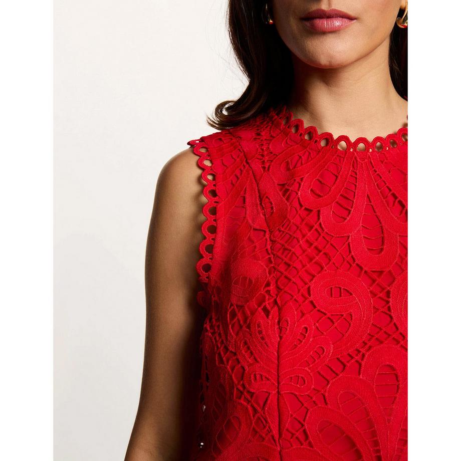 MORGAN Top in Pizzo senza Maniche  