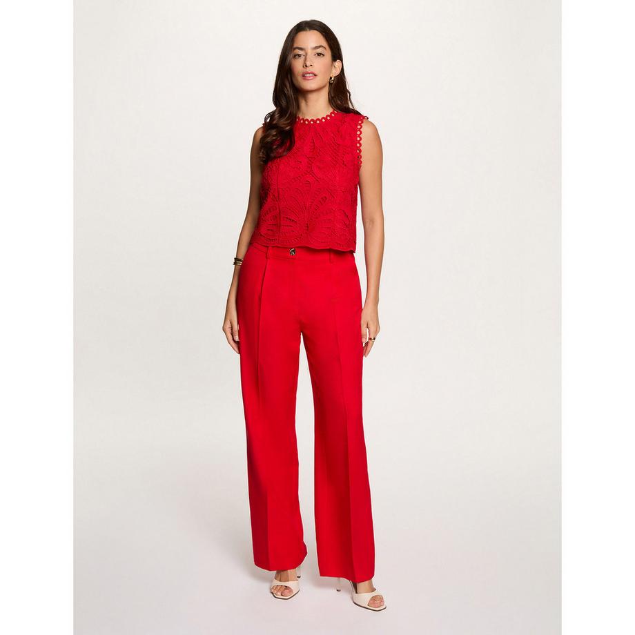 MORGAN Top in Pizzo senza Maniche  