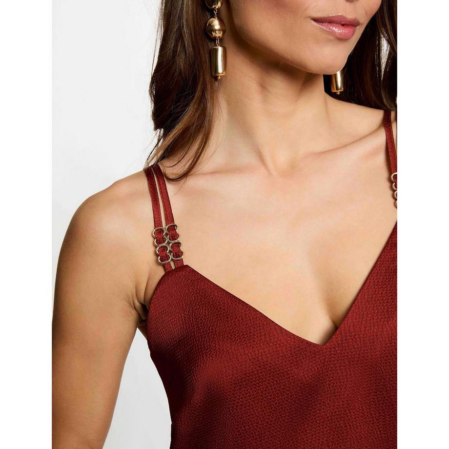 MORGAN V-Ausschnitt Cami Top mit Zierriemen  