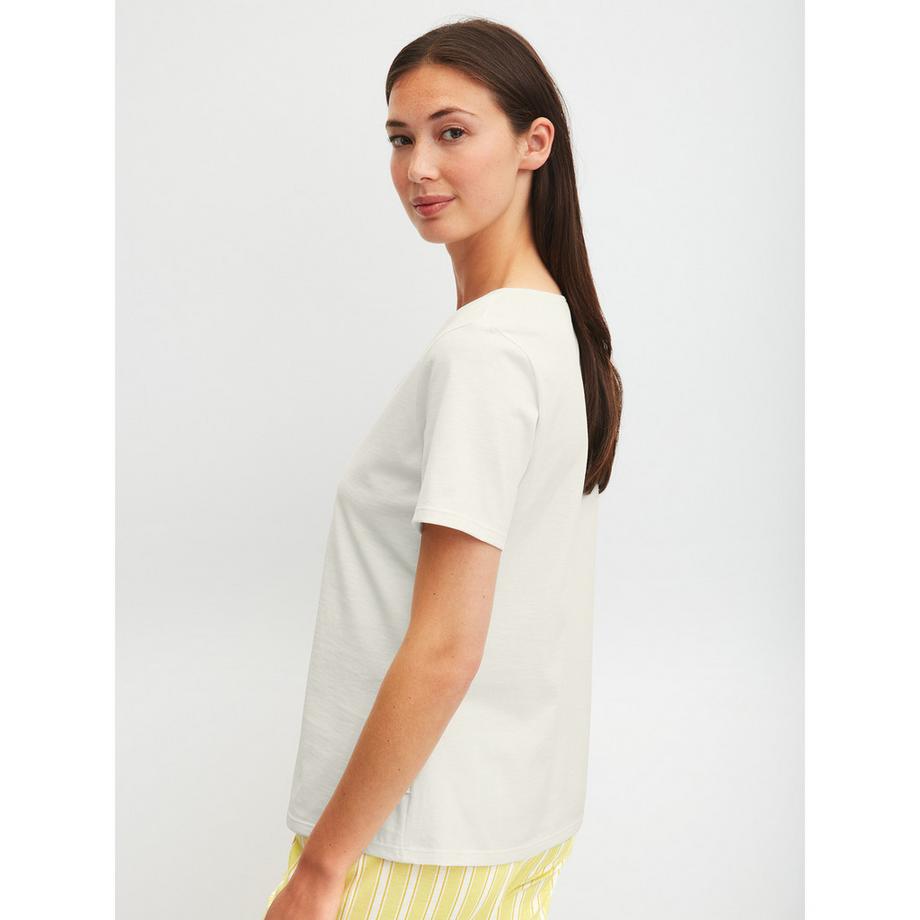 CALIDA Favourites Botanic Kurzarm V-Ausschnitt Shirt  