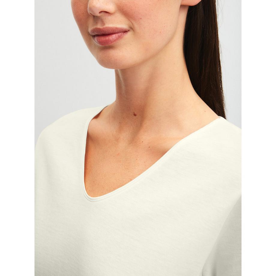 CALIDA Favourites Botanic Kurzarm V-Ausschnitt Shirt  