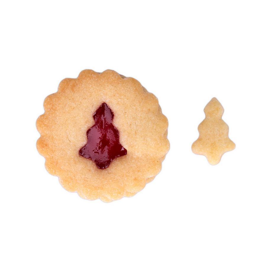Städter Tagliapasta per biscotti di Linz Albero di Natale in un anello, ondulato 