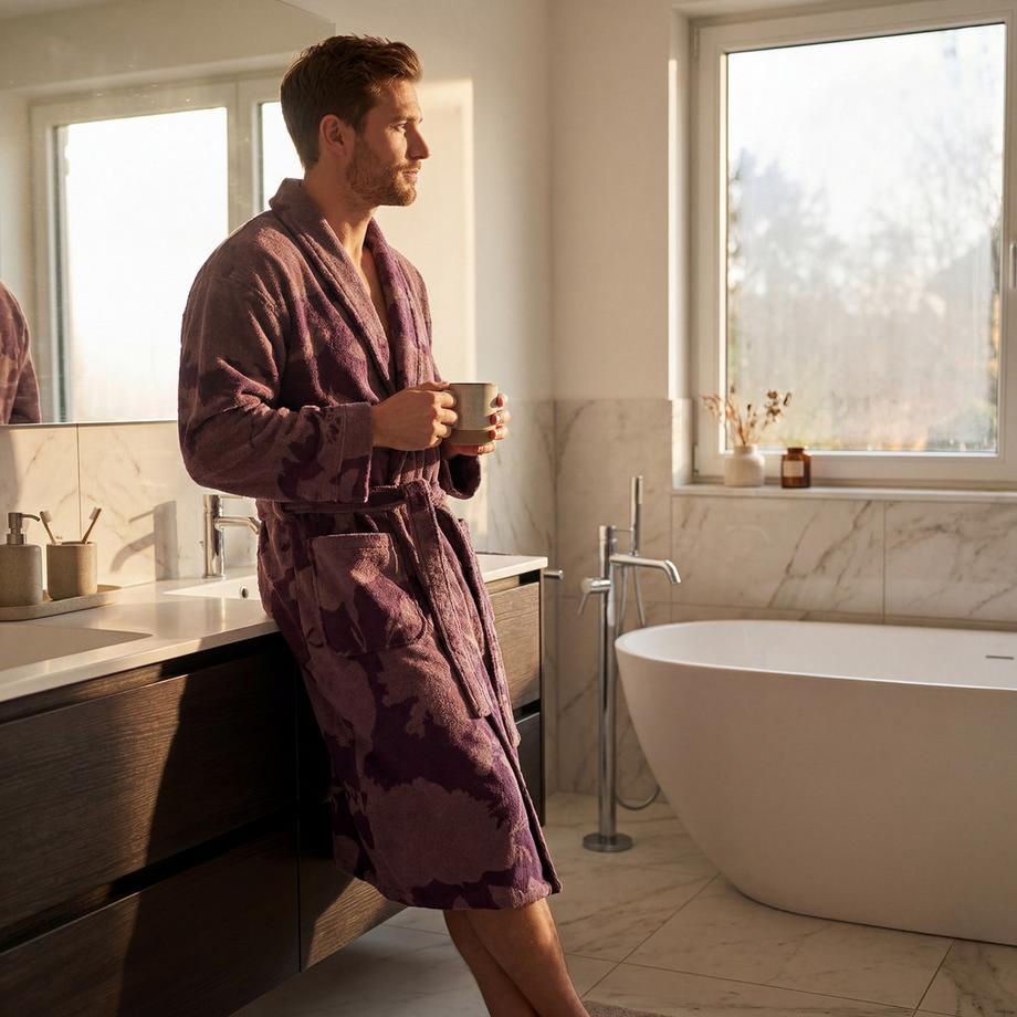 Kas Romance Floral Bademantel, unisex 