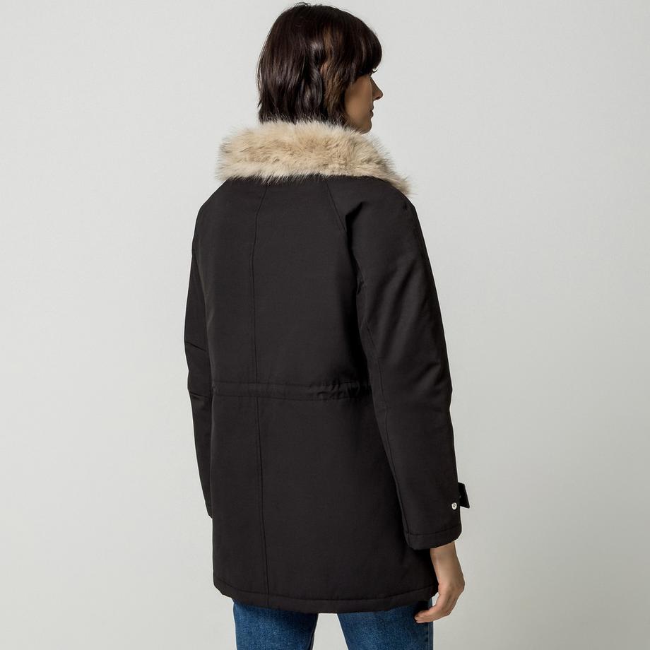Manor Woman Parka avec capuche en fausse fourrure  