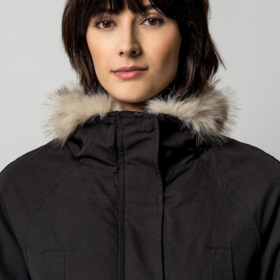 Manor Woman Parka avec capuche en fausse fourrure  