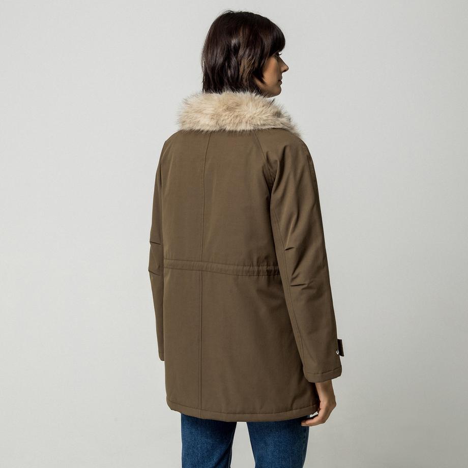 Manor Woman Parka avec capuche en fausse fourrure  