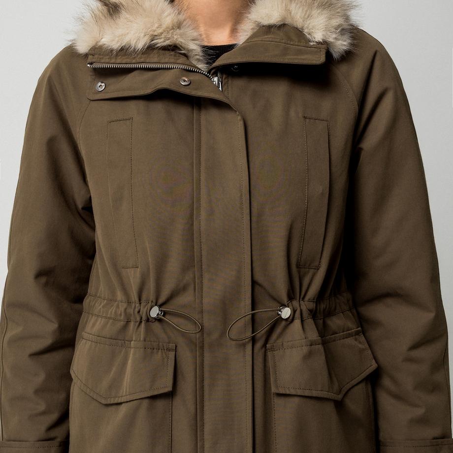 Manor Woman Parka avec capuche en fausse fourrure  