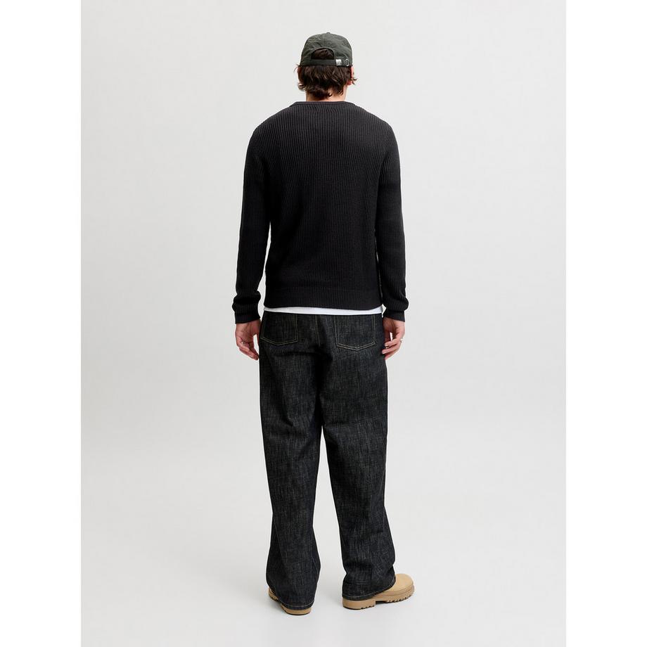 JACK & JONES Pull tricoté côtelé  