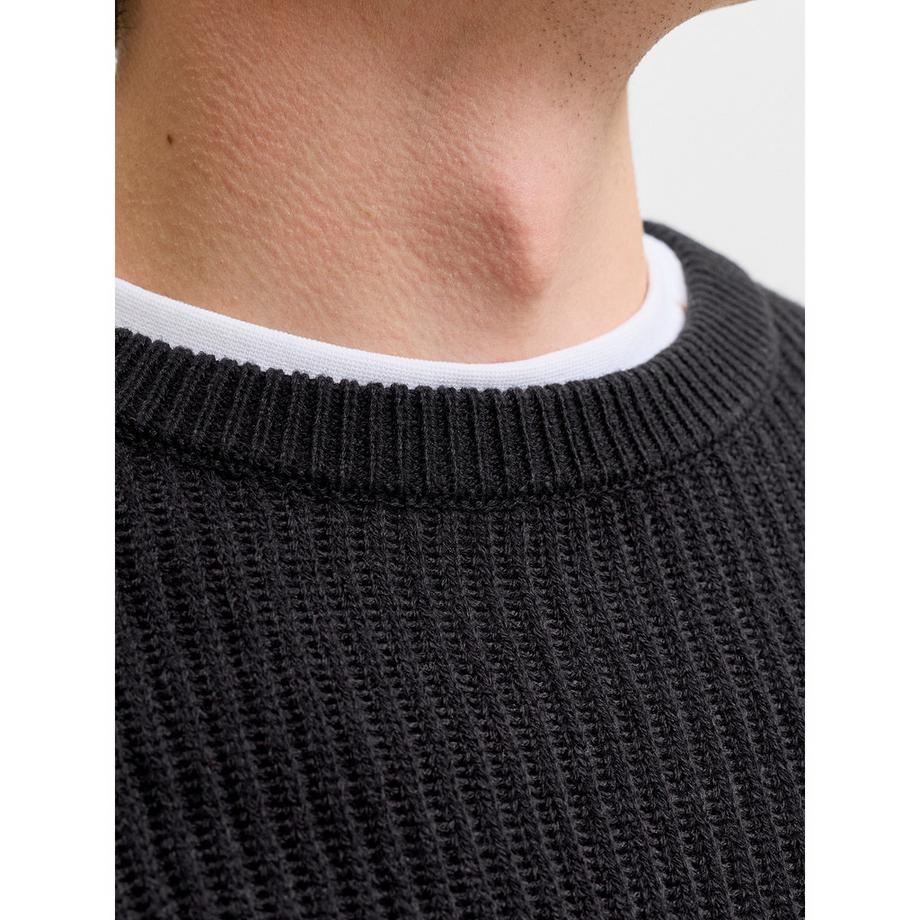 JACK & JONES Pull tricoté côtelé  