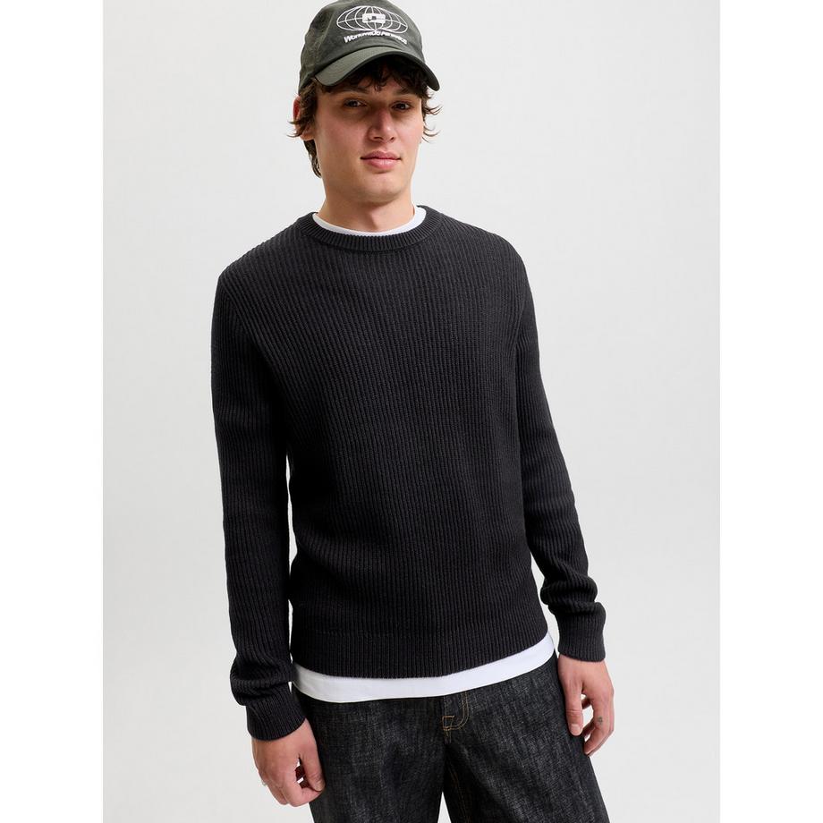 JACK & JONES Pull tricoté côtelé  