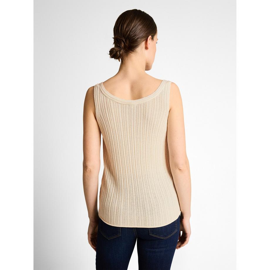TOM TAILOR Geripptes Strick V-Ausschnitt Top  