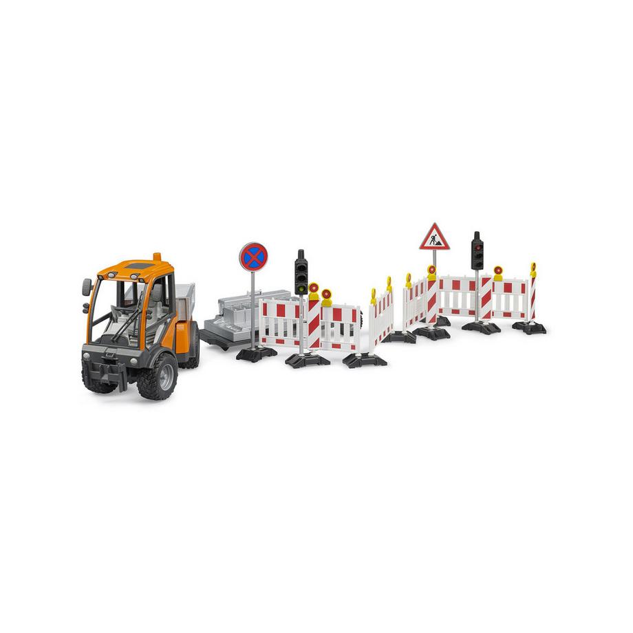 bruder  VarioCar véhicule de chantier avec remorque de signalisation 