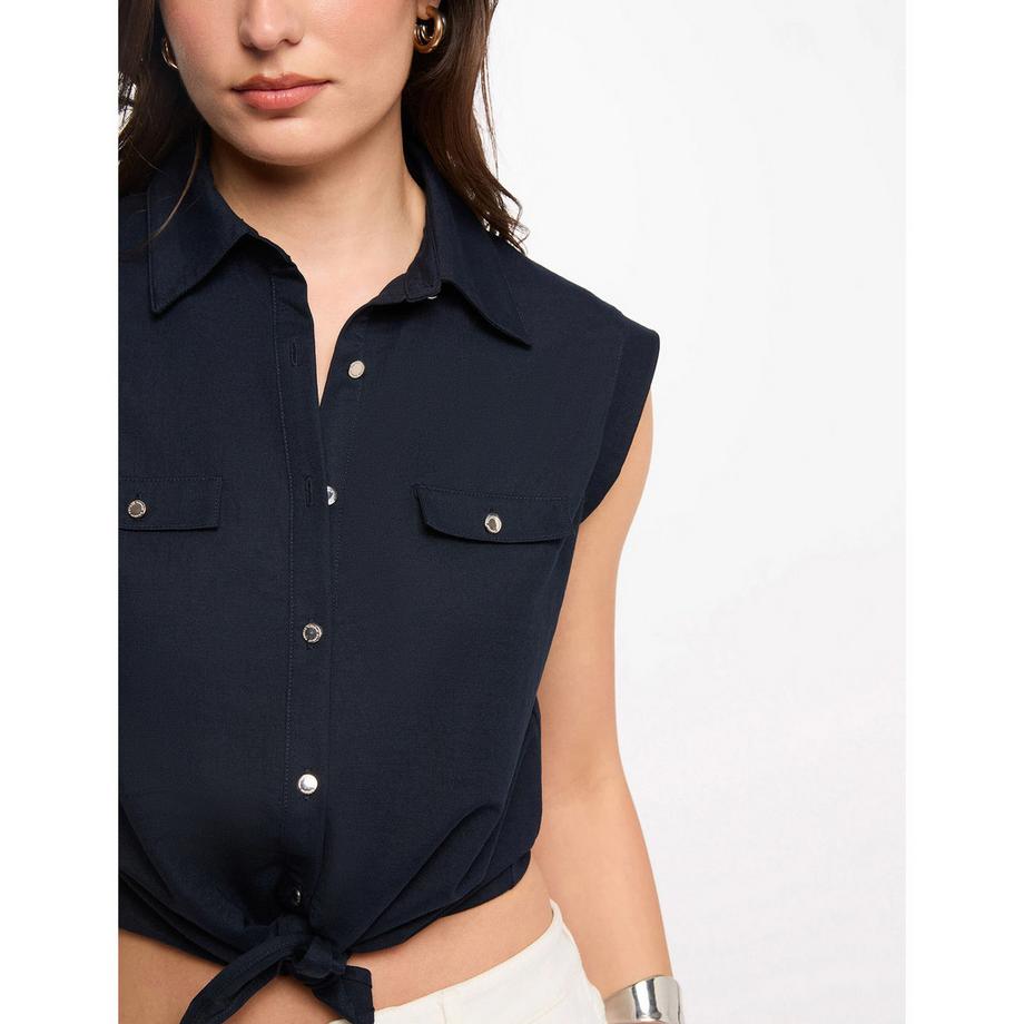 MORGAN Blusa Senza Maniche con Dettaglio Nodo  