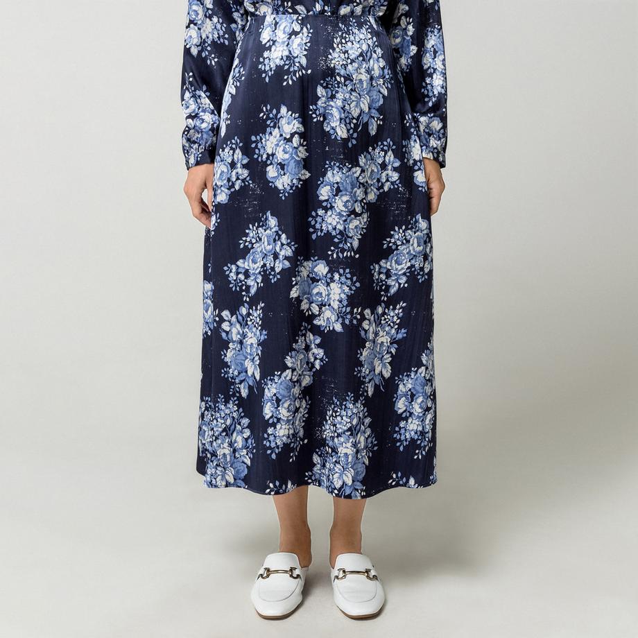 Manor Woman Jupe mi-longue à motif floral  